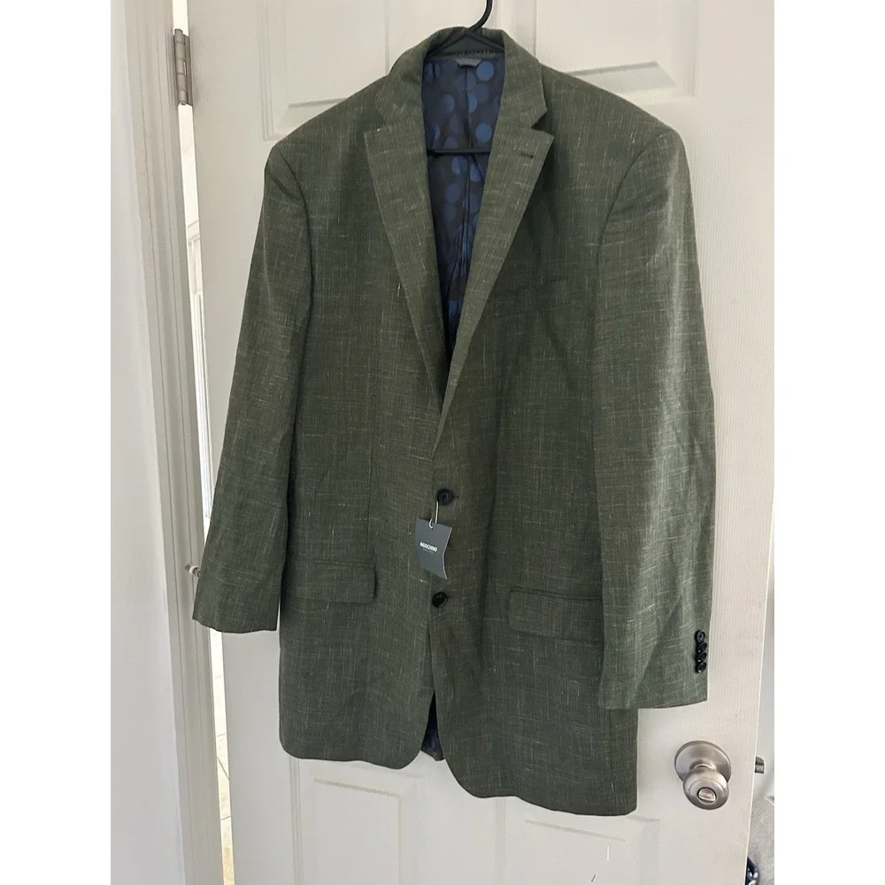 Indochino NEW Stockport‎ Wool Linen Olive Suit Jacket 50